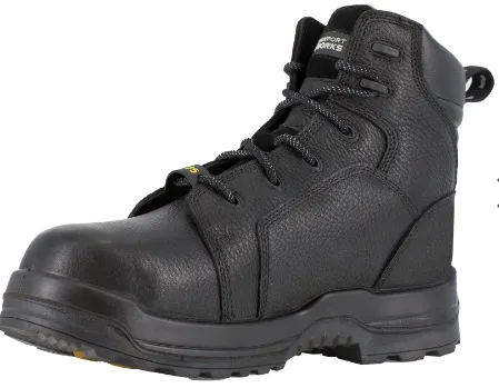 Rockport Works Men's 6" Lace to Toe Work Boot with Cushguard Internal Met Guard