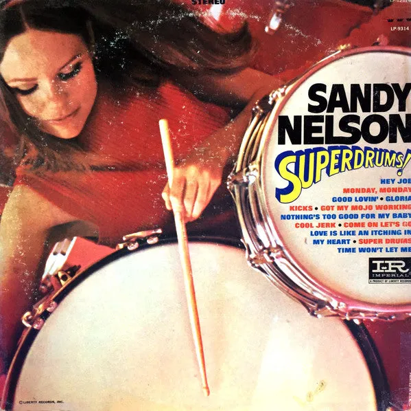 Sandy Nelson - Superdrums! (LP, Album) (VG )