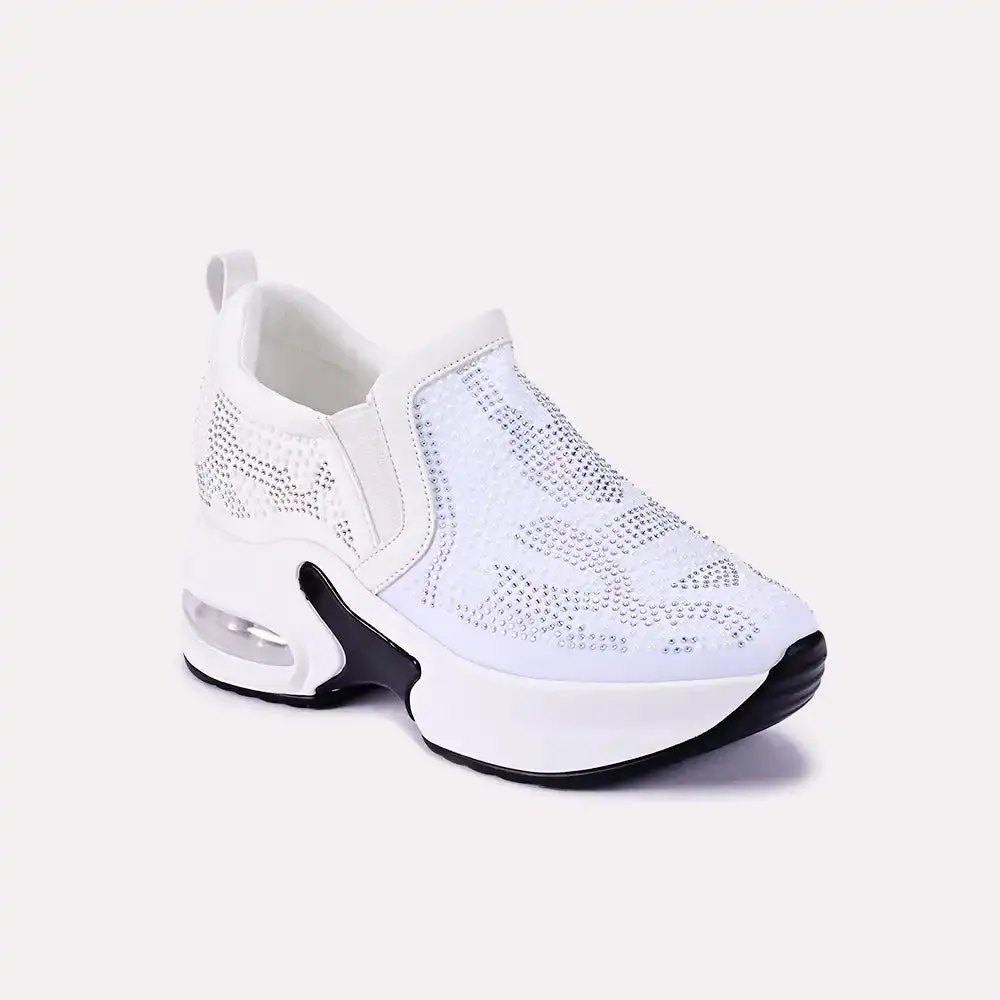 Sienna White Heel Sneakers 0440657