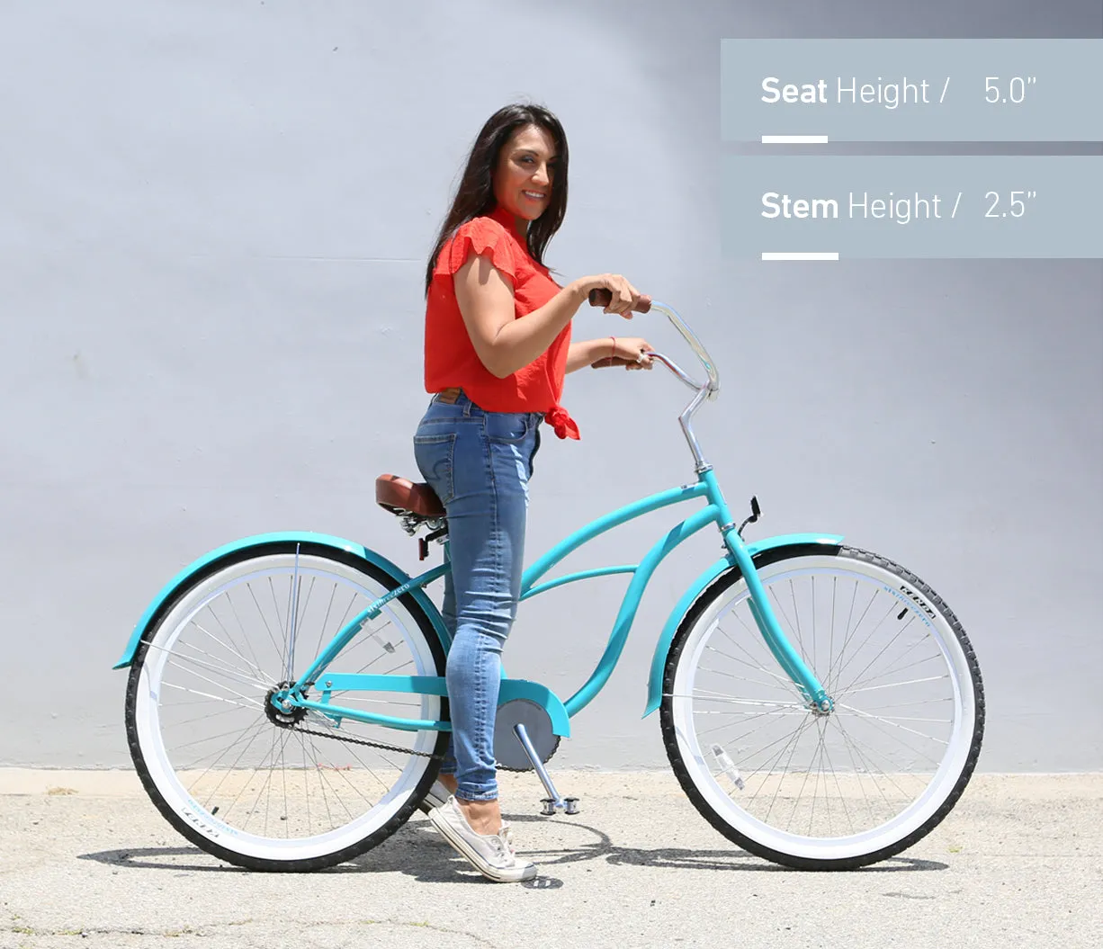 sixthreezero Teal Women's 26" 21 Speed Beach Cruiser Bicycle