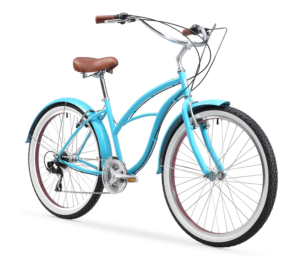 sixthreezero Teal Women's 26" 21 Speed Beach Cruiser Bicycle