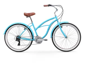 sixthreezero Teal Women's 26" 21 Speed Beach Cruiser Bicycle