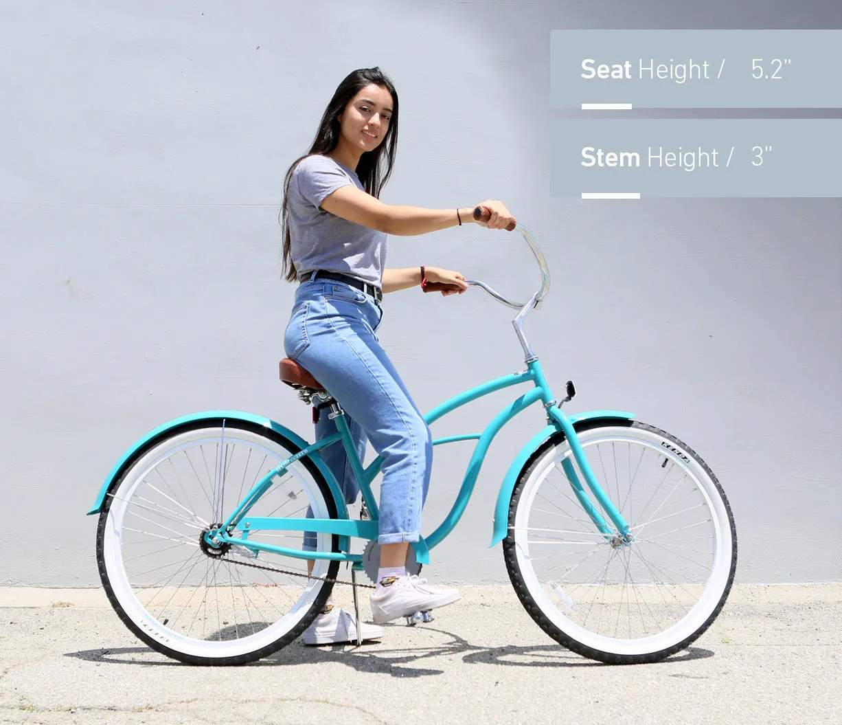 sixthreezero Teal Women's 26" 21 Speed Beach Cruiser Bicycle