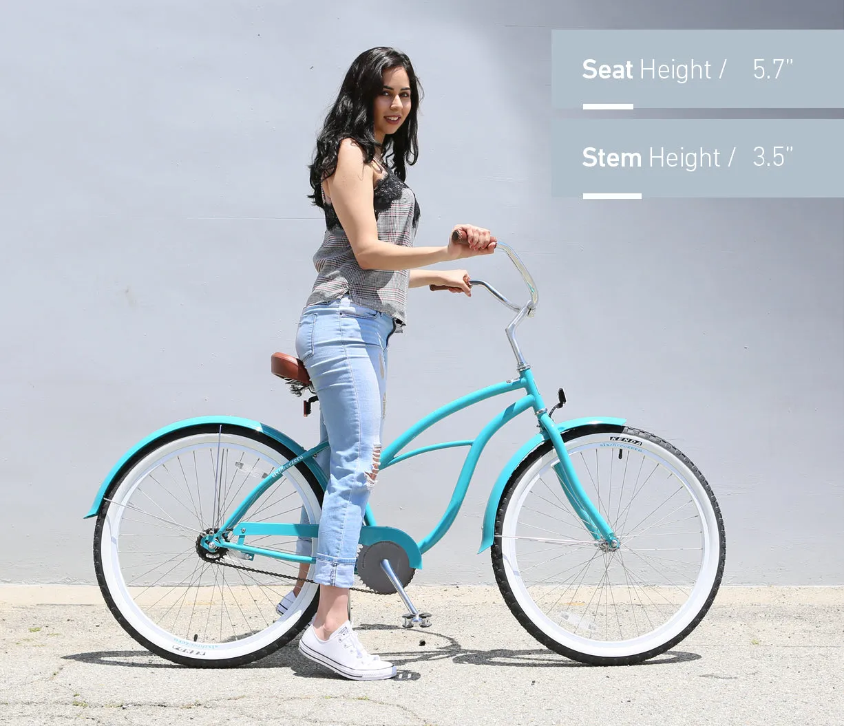 sixthreezero Teal Women's 26" 21 Speed Beach Cruiser Bicycle