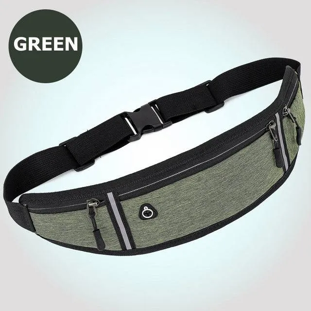 Sports and Running waist Bag with Reflective Strip , Adjustable , waterproof  unisex bag