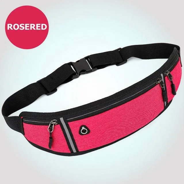 Sports and Running waist Bag with Reflective Strip , Adjustable , waterproof  unisex bag