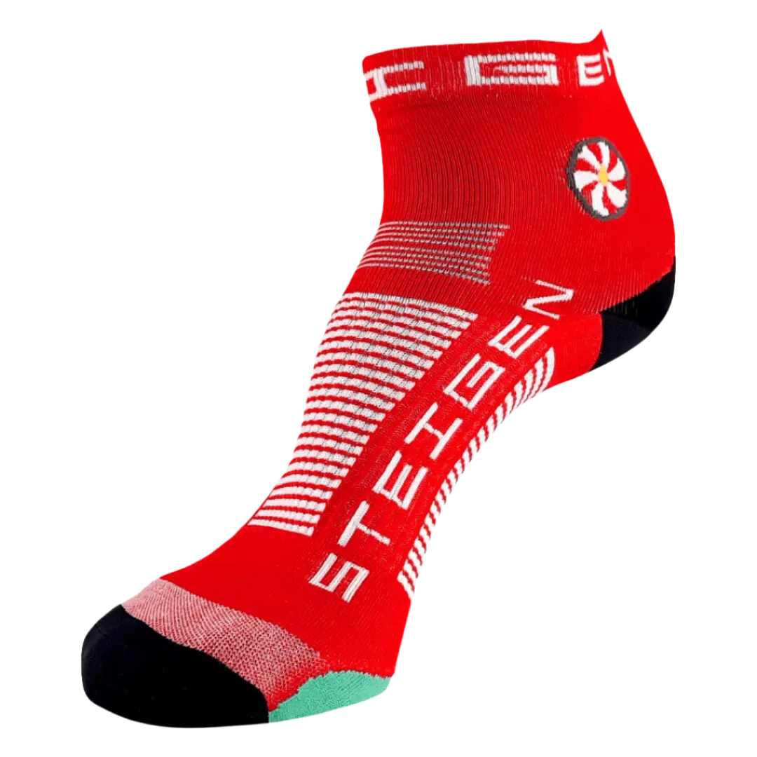 Steigen - Quarter Length Running Socks - Cherry Red