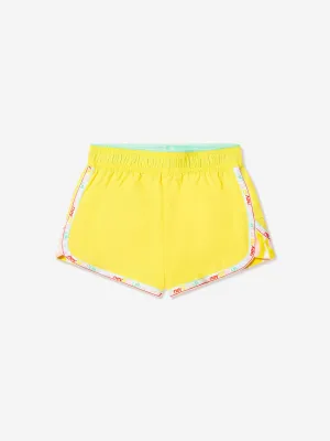 Stella McCartney Girls Logo Sports Shorts in Yellow