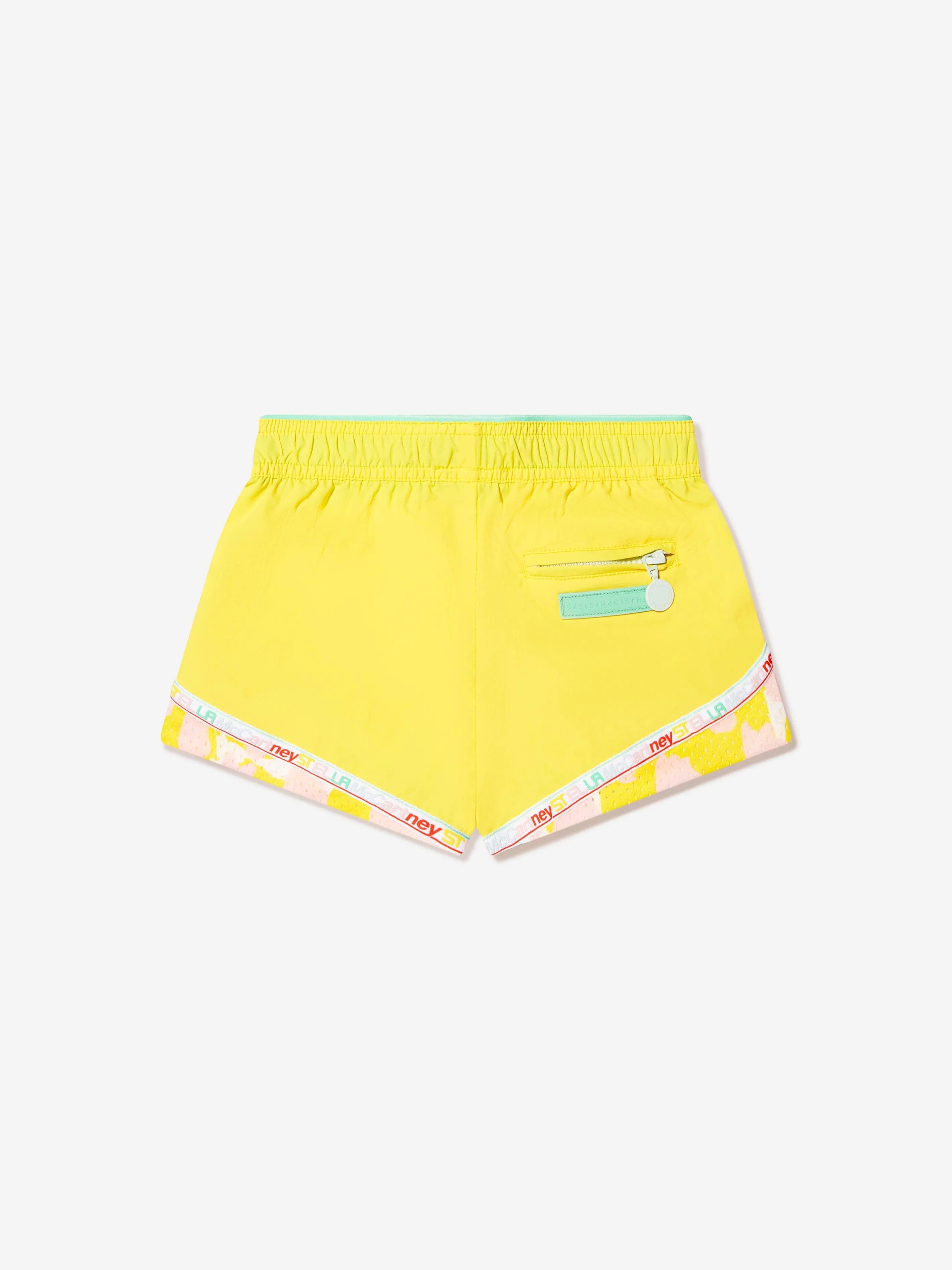 Stella McCartney Girls Logo Sports Shorts in Yellow