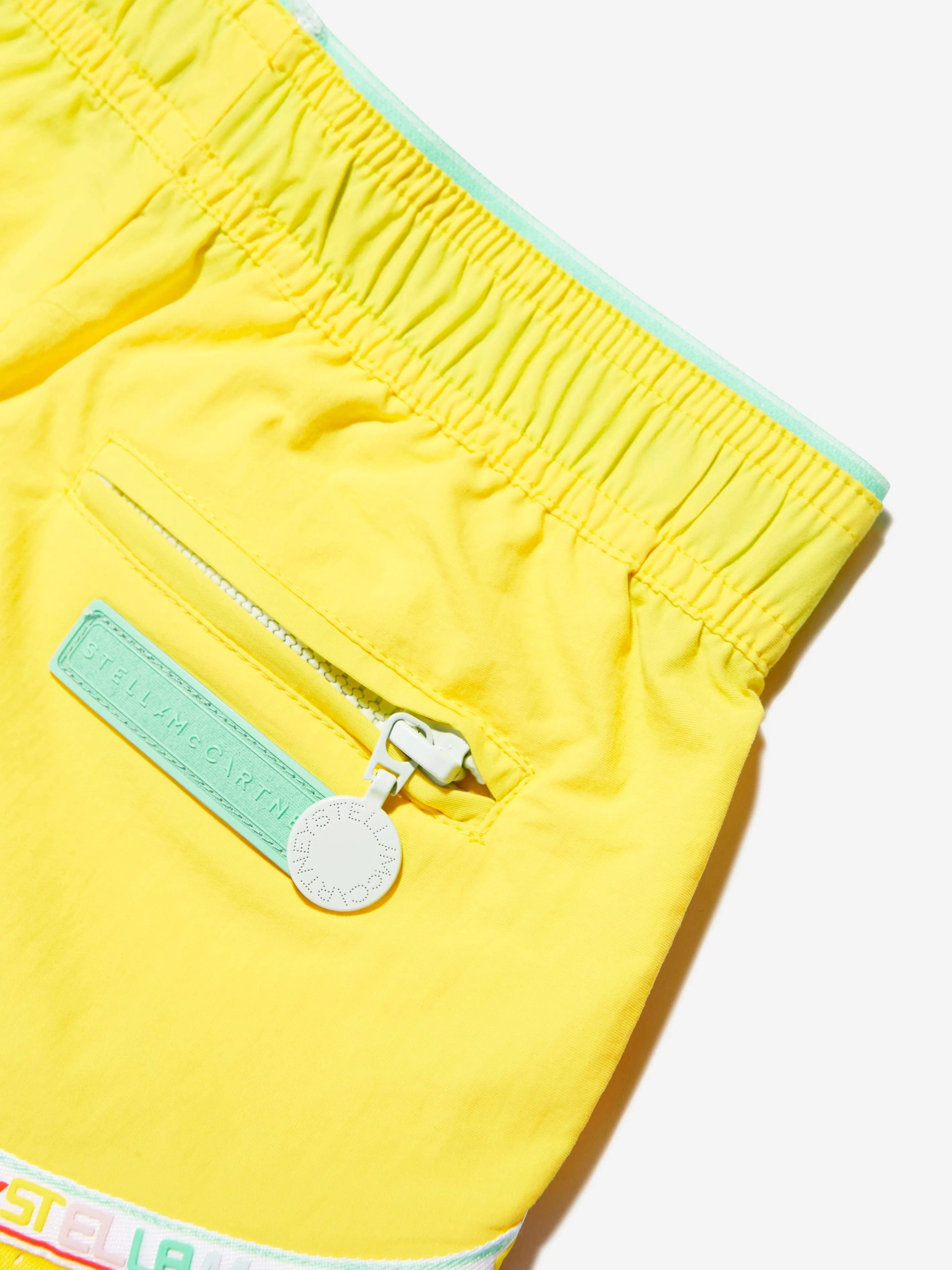 Stella McCartney Girls Logo Sports Shorts in Yellow