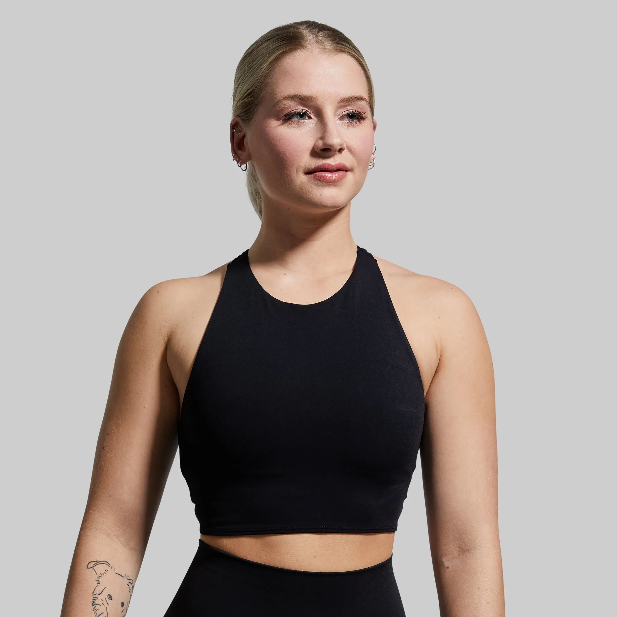 Synergy Cropped Sports Bra (Black)