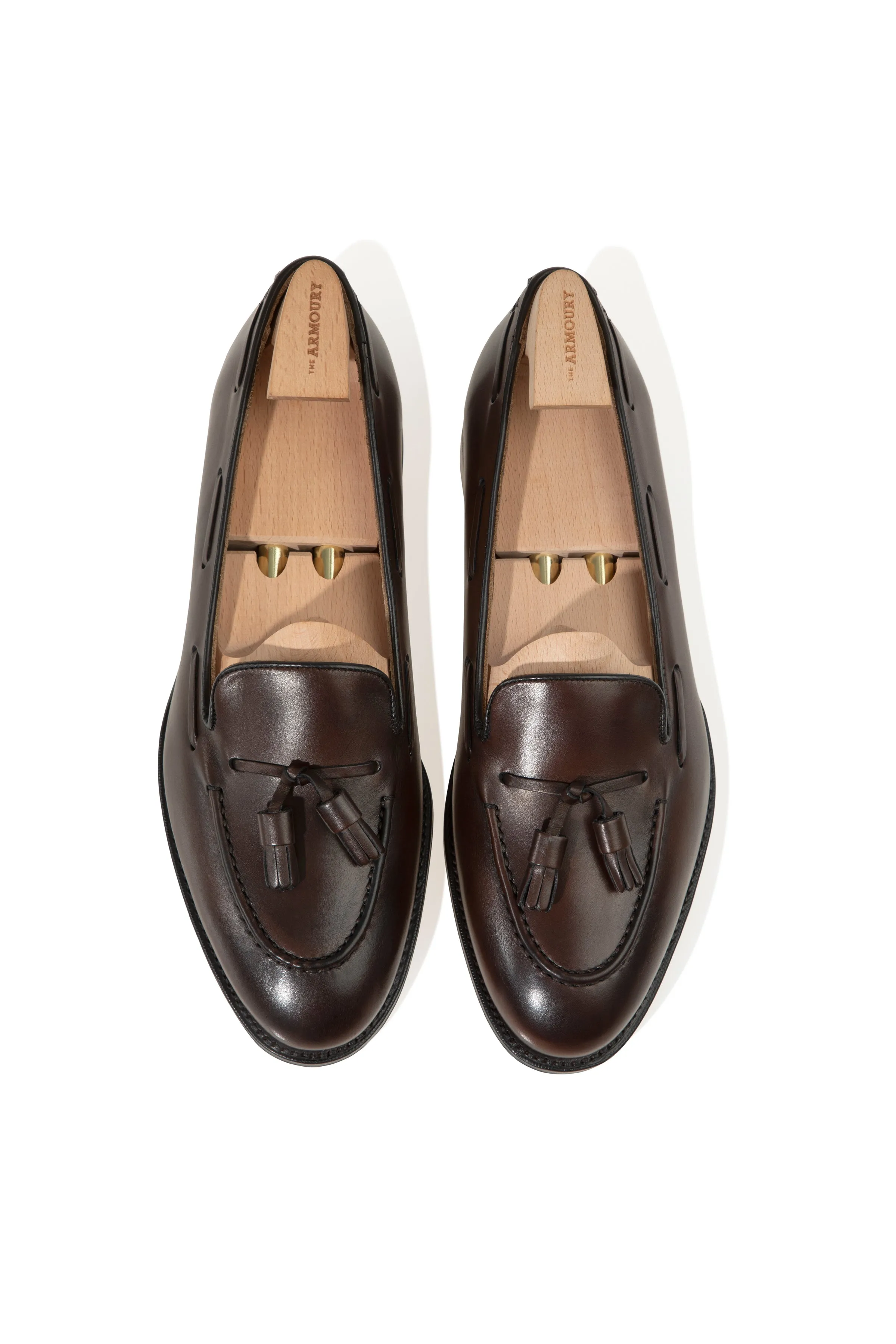 The Armoury Hudson Espresso Calf Tassel Loafers *factory seconds*