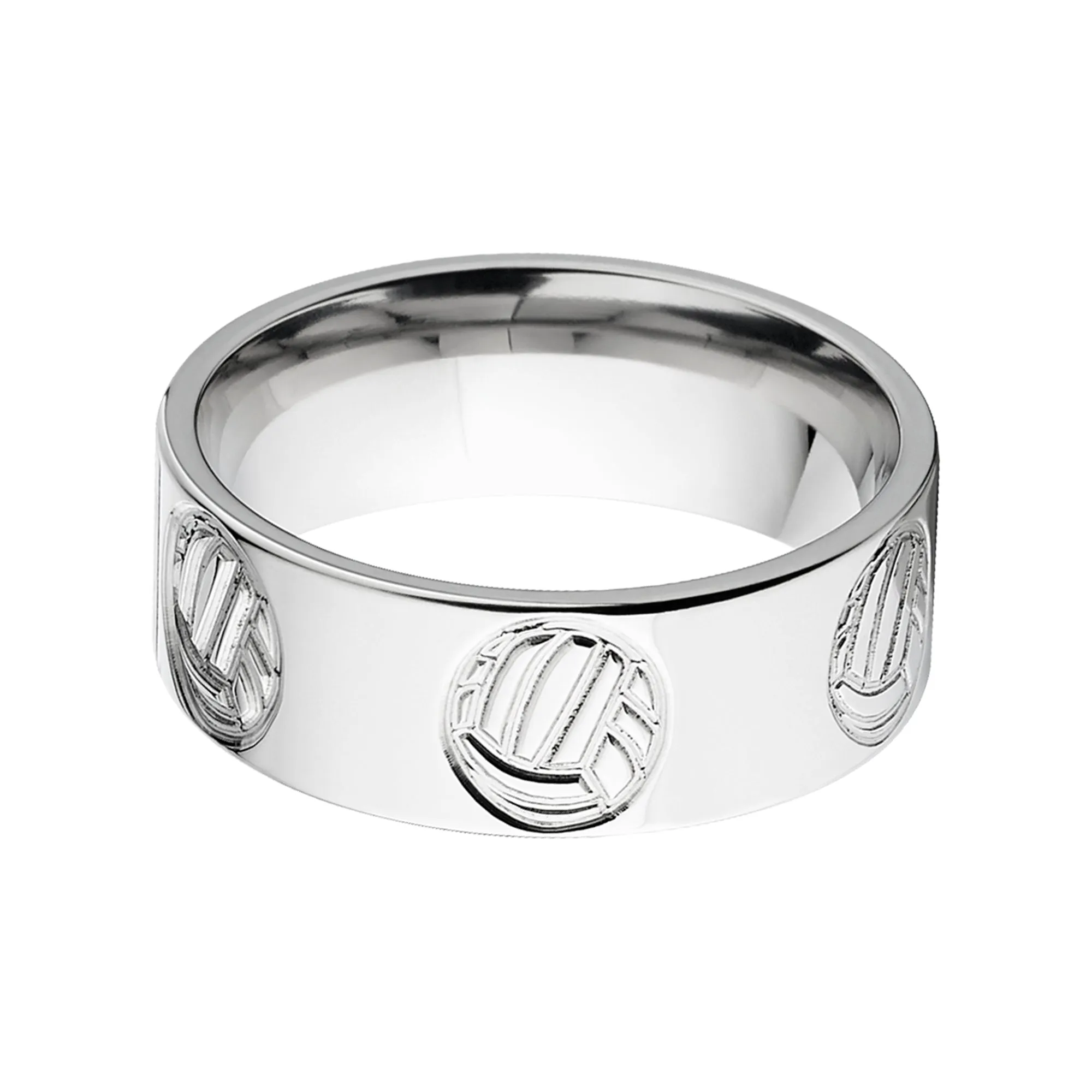 Titanium Volleyball Ring - Custom Wedding Bands