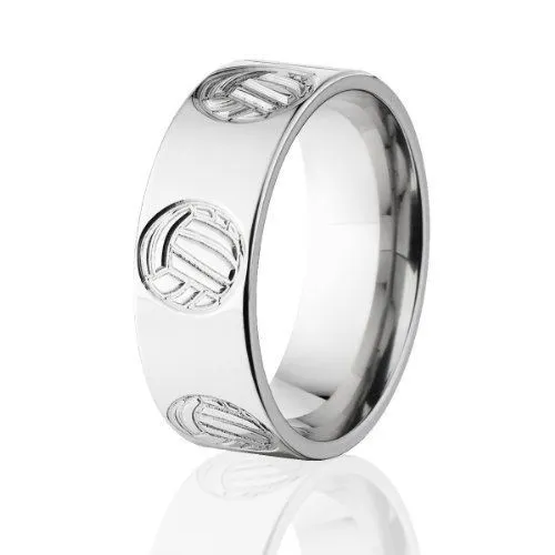 Titanium Volleyball Ring - Custom Wedding Bands