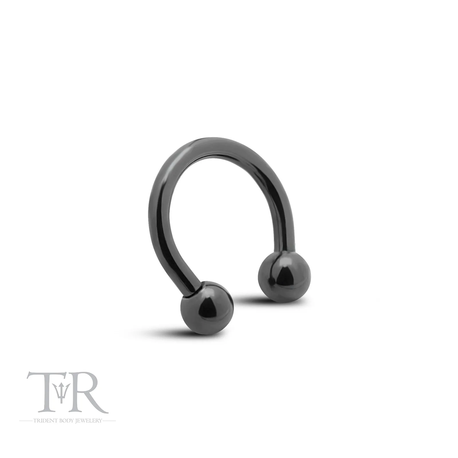 Trident Black PVD Titanium Internally Threaded Circular Barbell