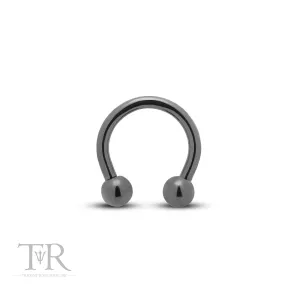 Trident Black PVD Titanium Internally Threaded Circular Barbell