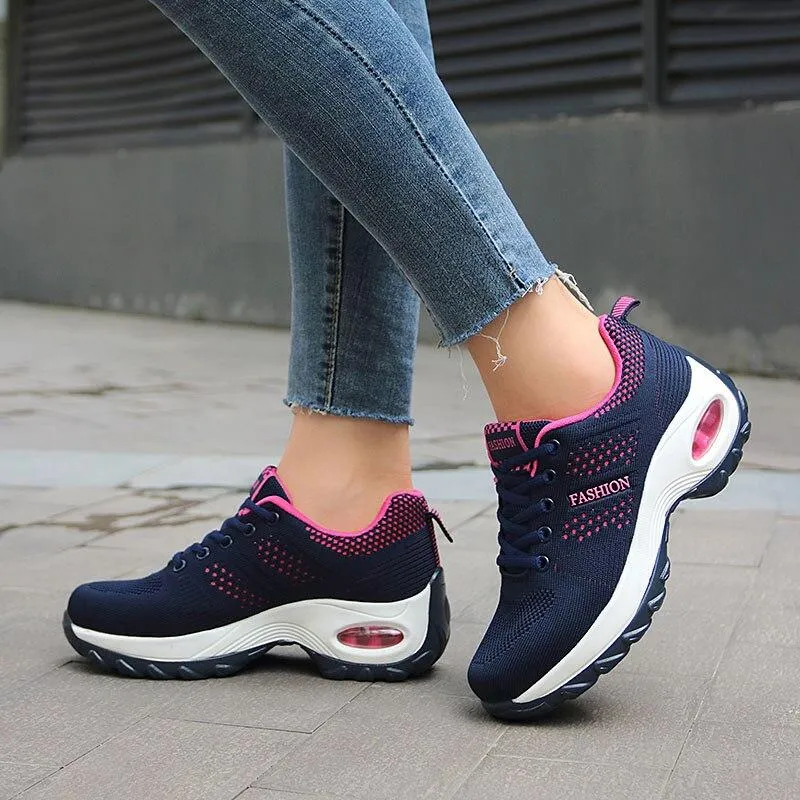 Women Platform Shoes Breathable Lightweight Sneakers For Cushion Woman Casual