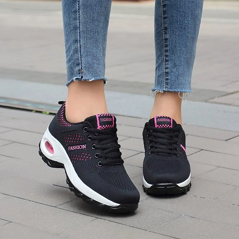 Women Platform Shoes Breathable Lightweight Sneakers For Cushion Woman Casual