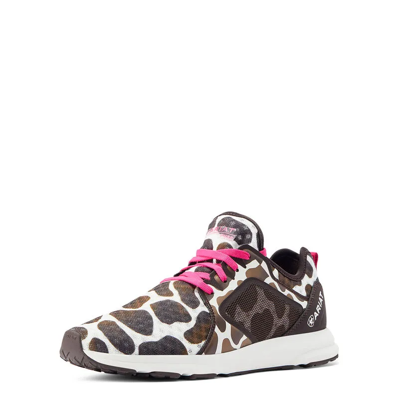 Women's Ariat Fuse Cow Print Shoe