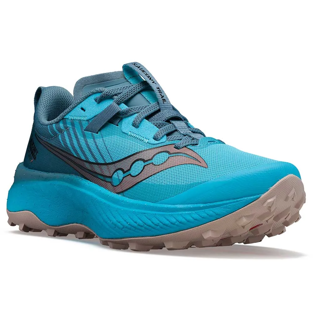 Women's Endorphin Edge Trail Shoe- Ocean/Loam- Regular (B)