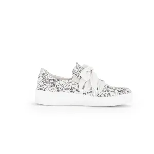 WOMEN'S GABOR 23.333.39 BOW TIE SNEAKER |  LIGHT GRAY / CITIES