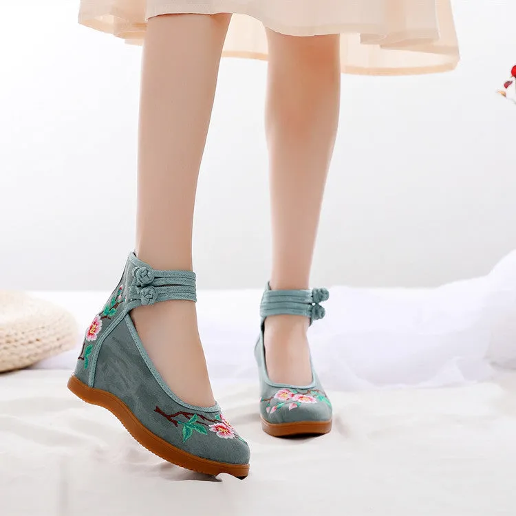 Women's Height Increasing Insole For Han Chinese Clothing Canvas Shoes