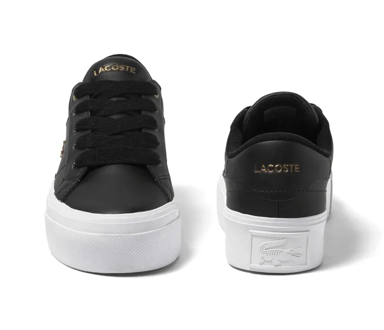 Women's Lacoste Ziane Platform 123 1 CFA (Black/White)