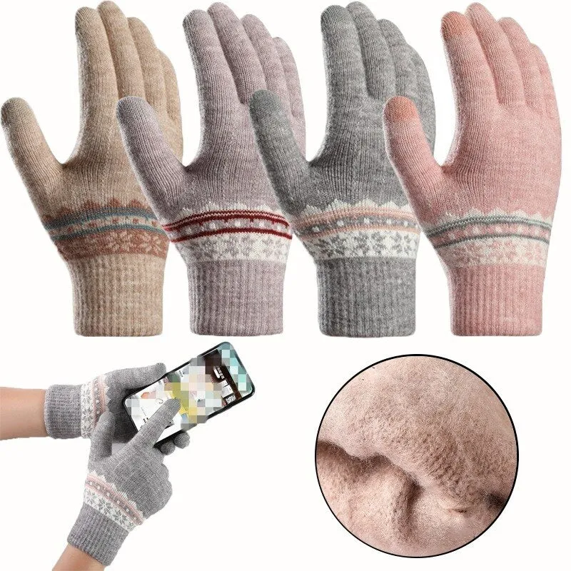 Women's Thicken Warm TouchScreen Winter Gloves