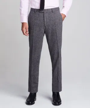 Wool Donegal Sutton Suit Trouser in Grey