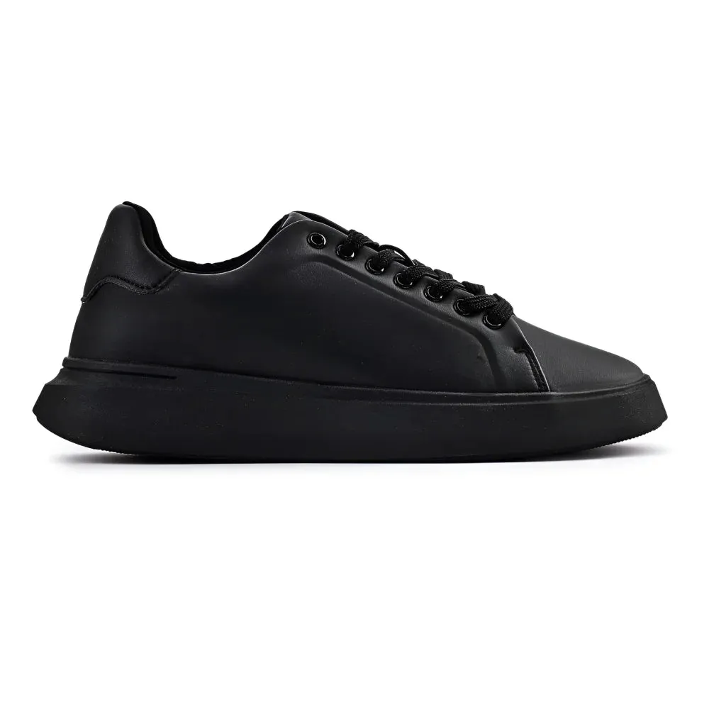 ZARA MONOCHROME CHUNKY 2 SOLE SNEAKERS - BLK