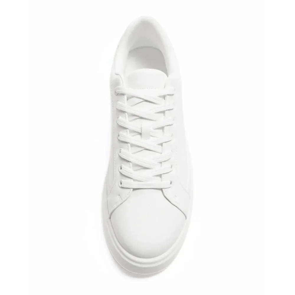 ZARA MONOCHROME CHUNKY SOLE SNEAKERS - WHT