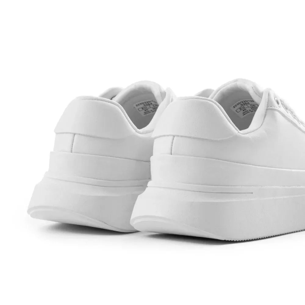 ZARA MONOCHROME CHUNKY SOLE SNEAKERS - WHT