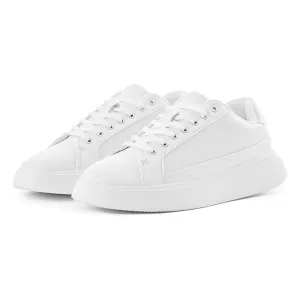 ZARA MONOCHROME CHUNKY SOLE SNEAKERS - WHT